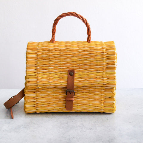 cesta Tradicional Português com alça - Amarelo Pequeno