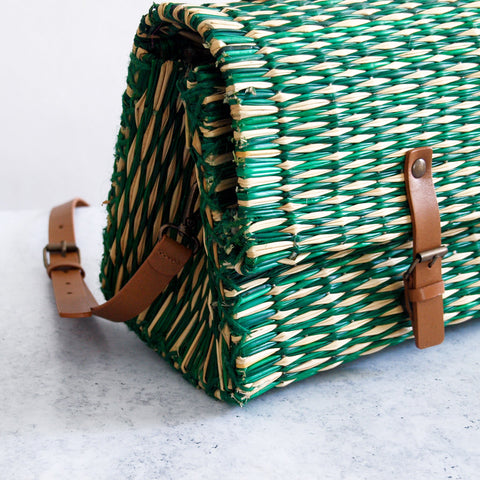 cesta Tradicional Português com alça - Pequeno Verde
