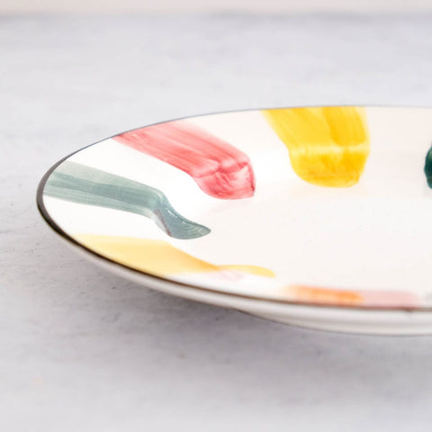 placa de cerâmica-placa de cerâmica-placa de cerâmica-prato feito à mão-OFCeramica
